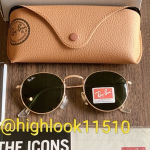 Ray-Ban Round Metal Green Lens /Gold Frame RB3047 NEW - Men /Women